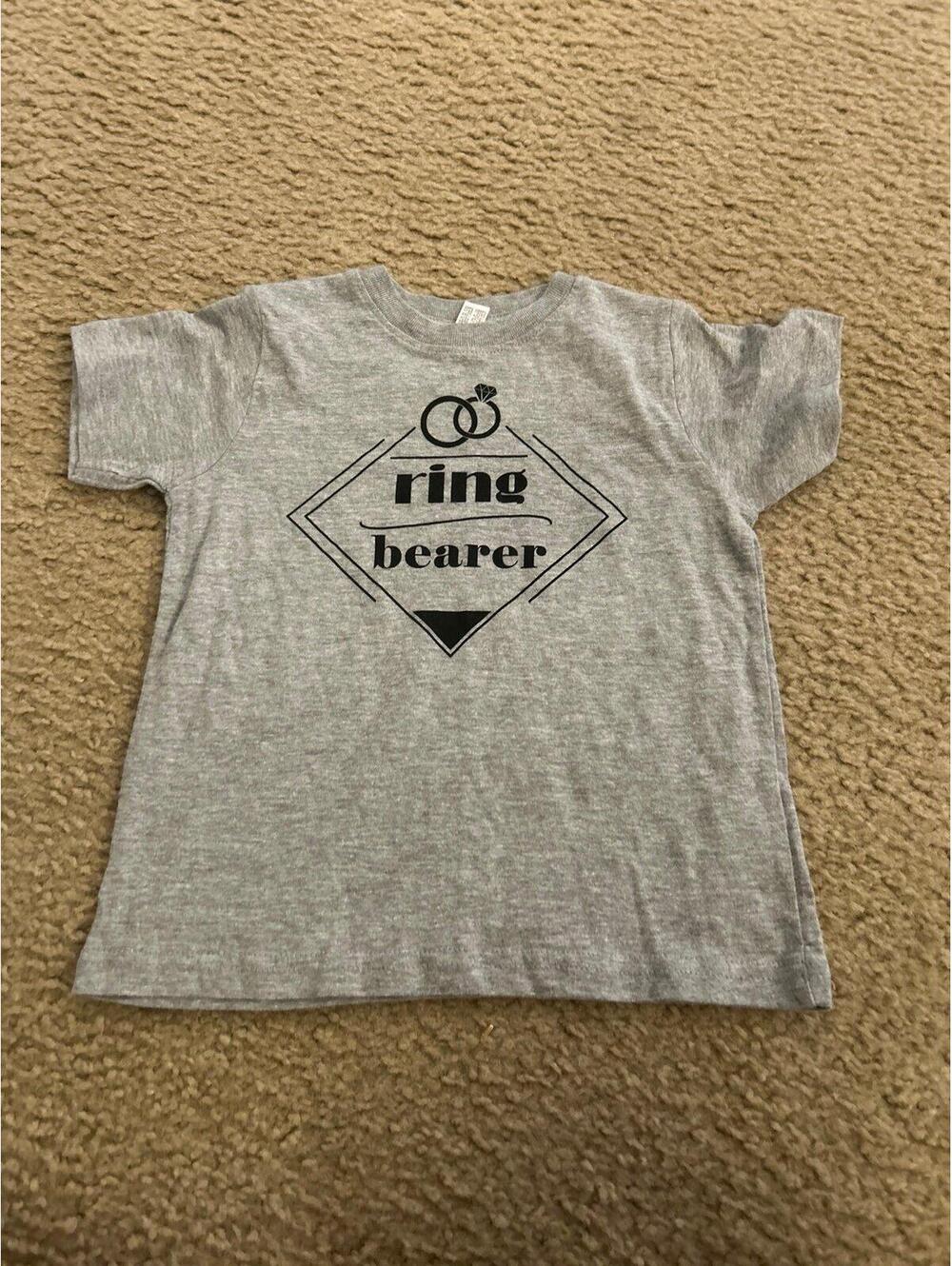 C314 size 3 ring bearer top shirt gray